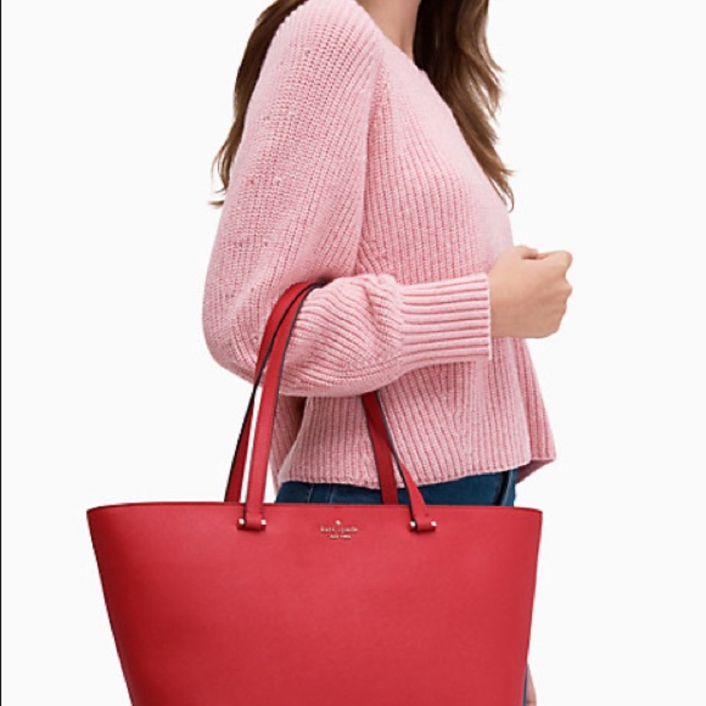 NWT Kate Spade medium zip top tote- Kristen/hot chili
